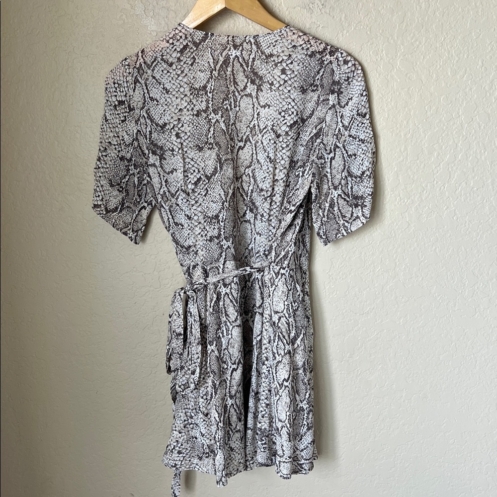 Reformation Monica Python Snake Mini Wrap Dress - image 8